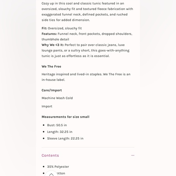 Free People Fireside Funnel Tunic NWT Size XL - Picture 4 of 17